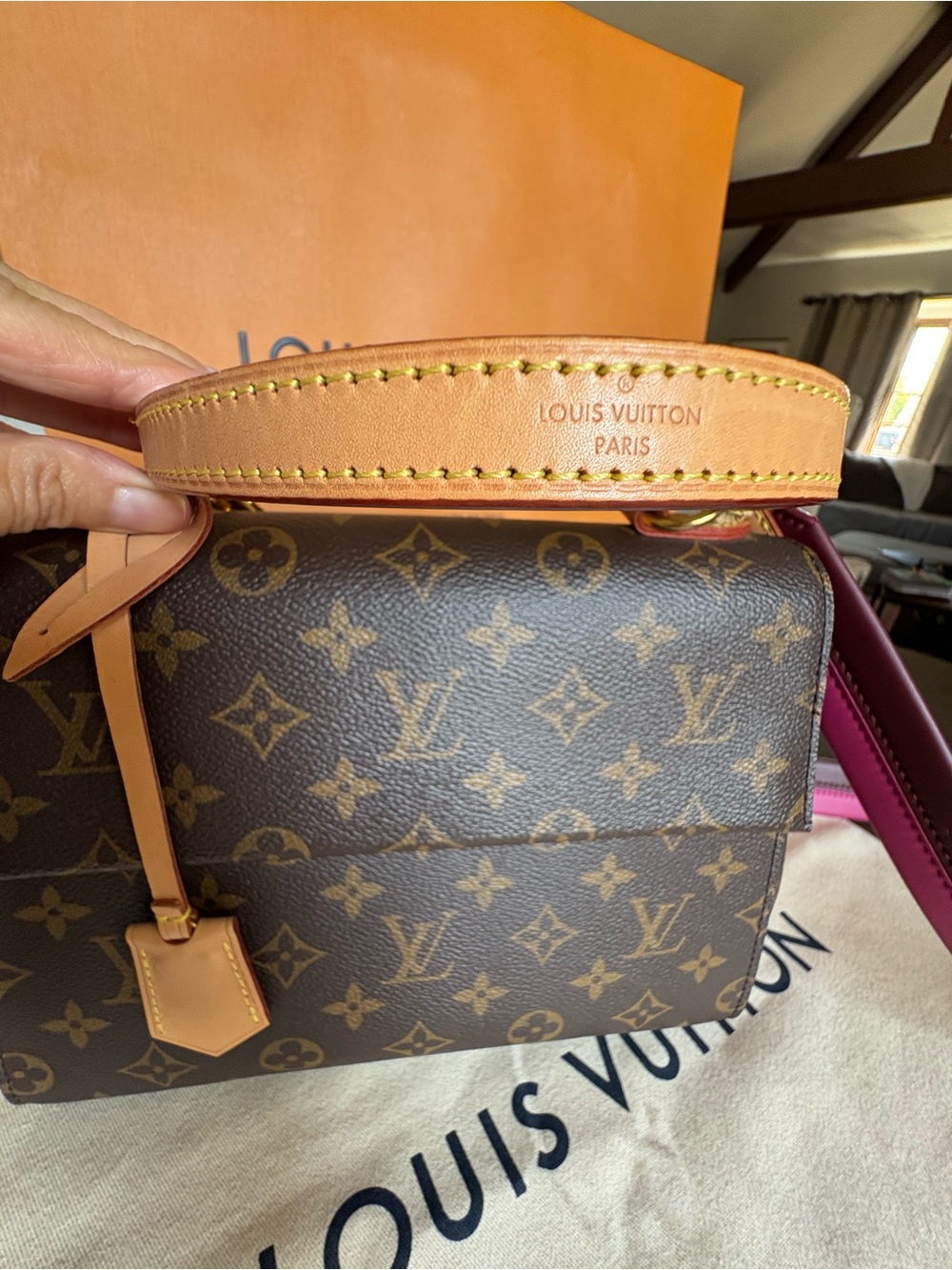 Louis Vuitton Monogram Cluny BB Bag with Pink Strap like new! - Picture 11 of 11